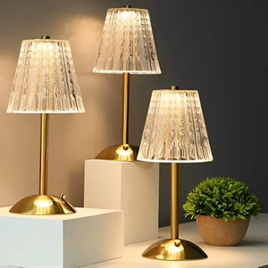 3 Color Crystal Night Light Desk Lamps