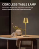 Golden Cordlless Table Lamps-K23CTL-7
