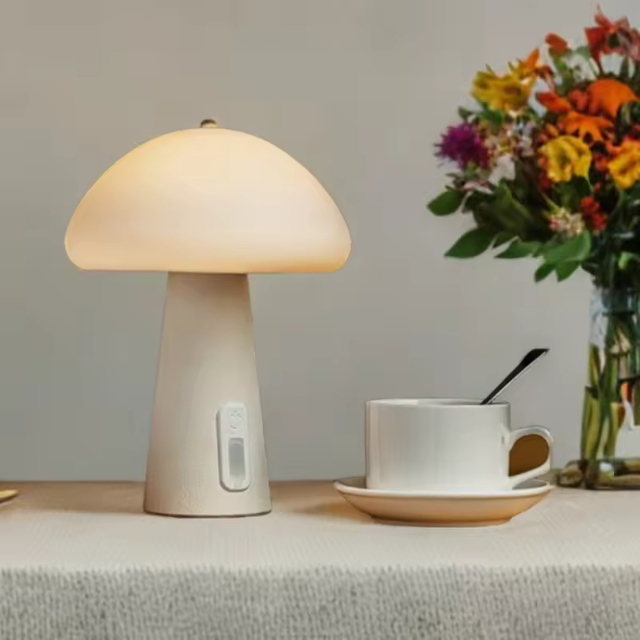 White Mushroom Style Home Decor LED Night Light 