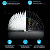 4.73in 700mah 3 Colors Folding Book Lamp 24KBGYBOOKS 
