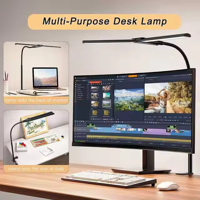 Office Table Lamp Modern Flexible Clamp Desk Lamp