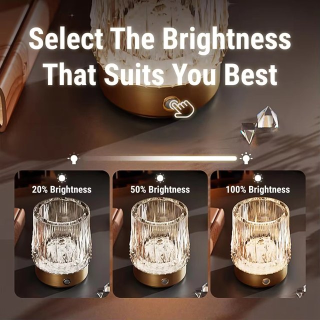 Wine Acrylic Touch Control Desk Night Light