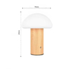 Wood Grain Mushroom Portable Table Lamp