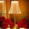 Vintage 3 Colors Stepless Crystal Flower Lamp
