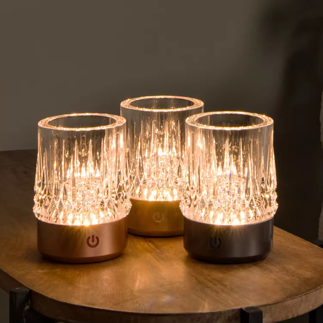 Wine Acrylic Touch Control Desk Night Light