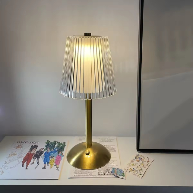 USB Charging Cordless Night Light Retro Metal Table Lamp