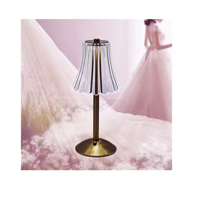 Vintage 3 Colors Stepless Crystal Flower Lamp