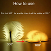 4.73in 700mah 3 Colors Folding Book Lamp 24KBGYBOOKS 