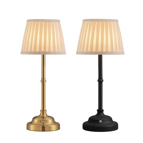 Bedside Restaurant Battery Powered Fabric Desk Lamp K24ACTL7