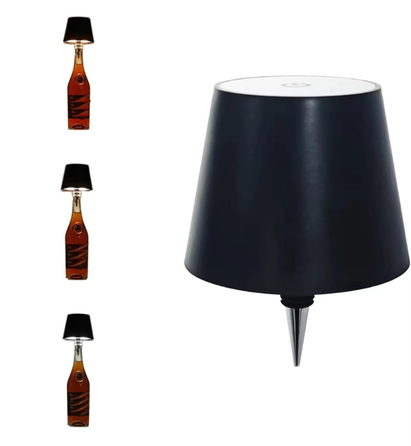 Modern LED Charging Iron Body Wine Bottle Lamp