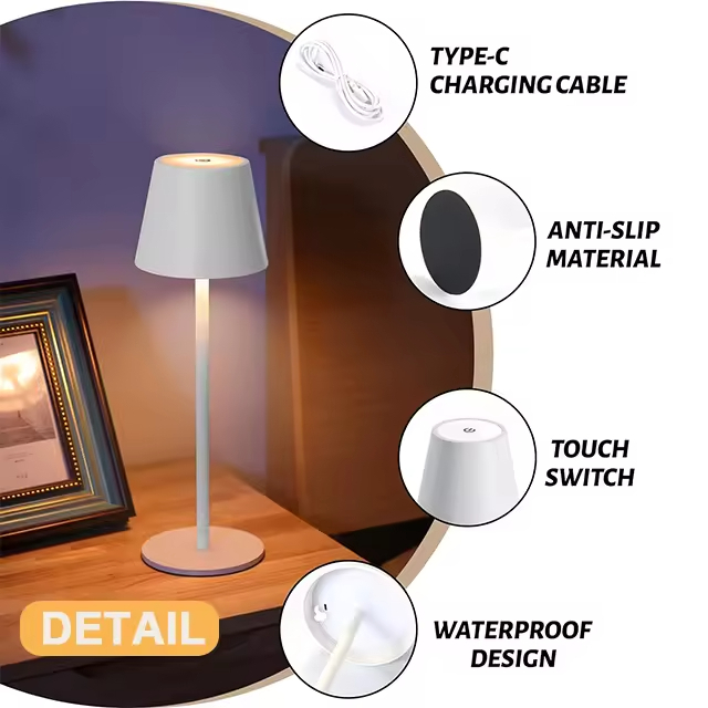 3 Colors Stepless Dimming 1200-5200mAh table lamp