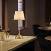 Fabric Shade Stepless Portable Rechargeable Table Lamp