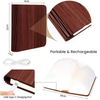 Creative Wooden Rechargeable Fabric Cover Book Lamp 