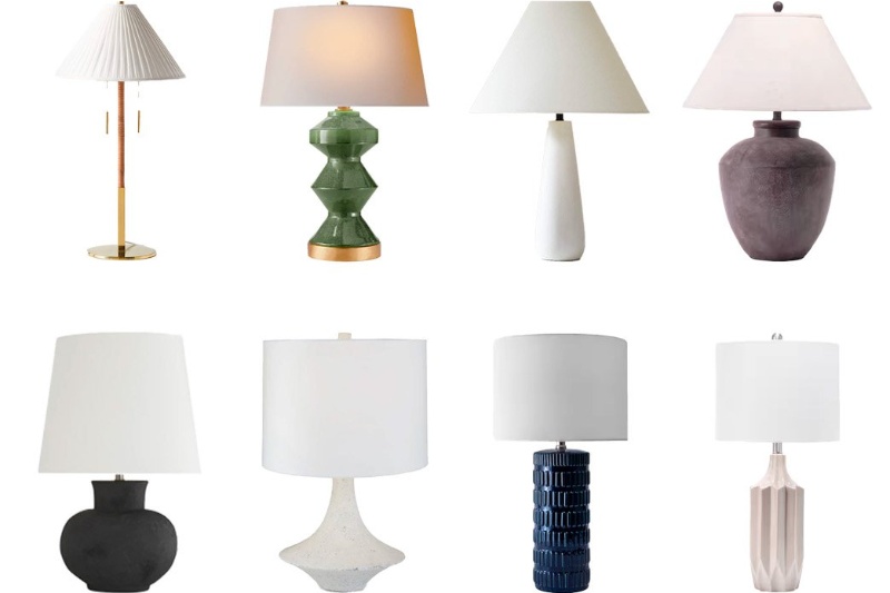 roundup of table lamps