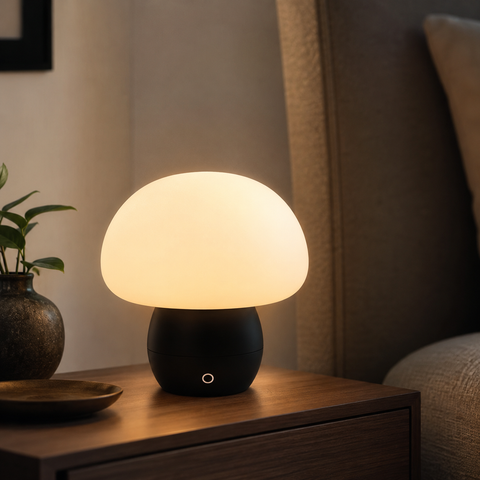 3-Level Dimming Rechargeable Mushroom Table Lamp