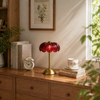 Red Cordless LED Table Lamp for Restaurants
