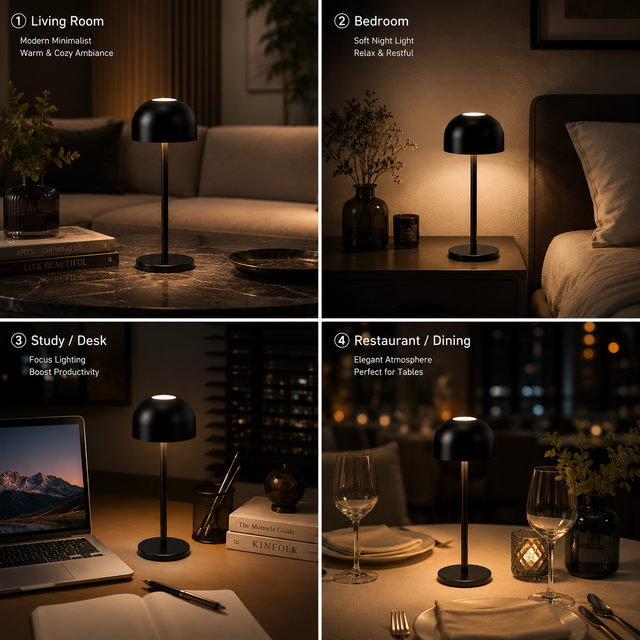 Modern Luxury Rechargeable Cordless Desk Light