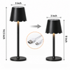 LED Touch Rechargeable Scalloped Cordless Table Lamp