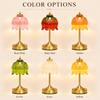 3CCT Rechargeable White Lotus Glass Table Lamp