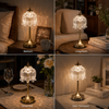3CCT Rechargeable White Lotus Glass Table Lamp