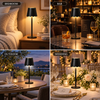 LED Touch Rechargeable Scalloped Cordless Table Lamp