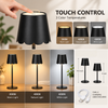 LED Touch Rechargeable Scalloped Cordless Table Lamp