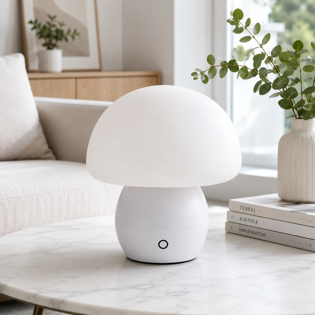 Minimalist Cordless Mushroom Table Lamp
