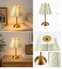 Floral Fabric Shade Cordless LED Table Lamp