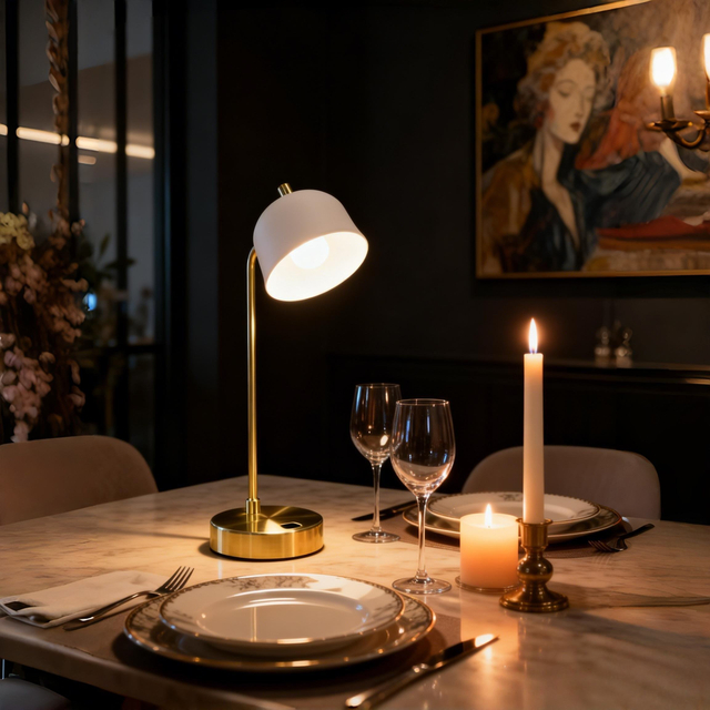 Modern Metal Glass Hotel Indoor Decoration Table Lamp