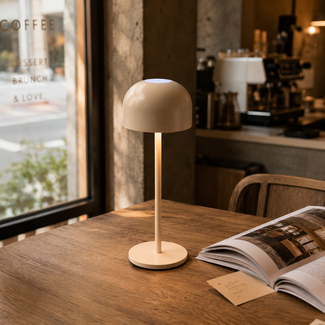 2 in 1 Beige Mini Cordless Table Lamp