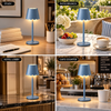 Decorative Blue Scalloped Cordless Table Lamp
